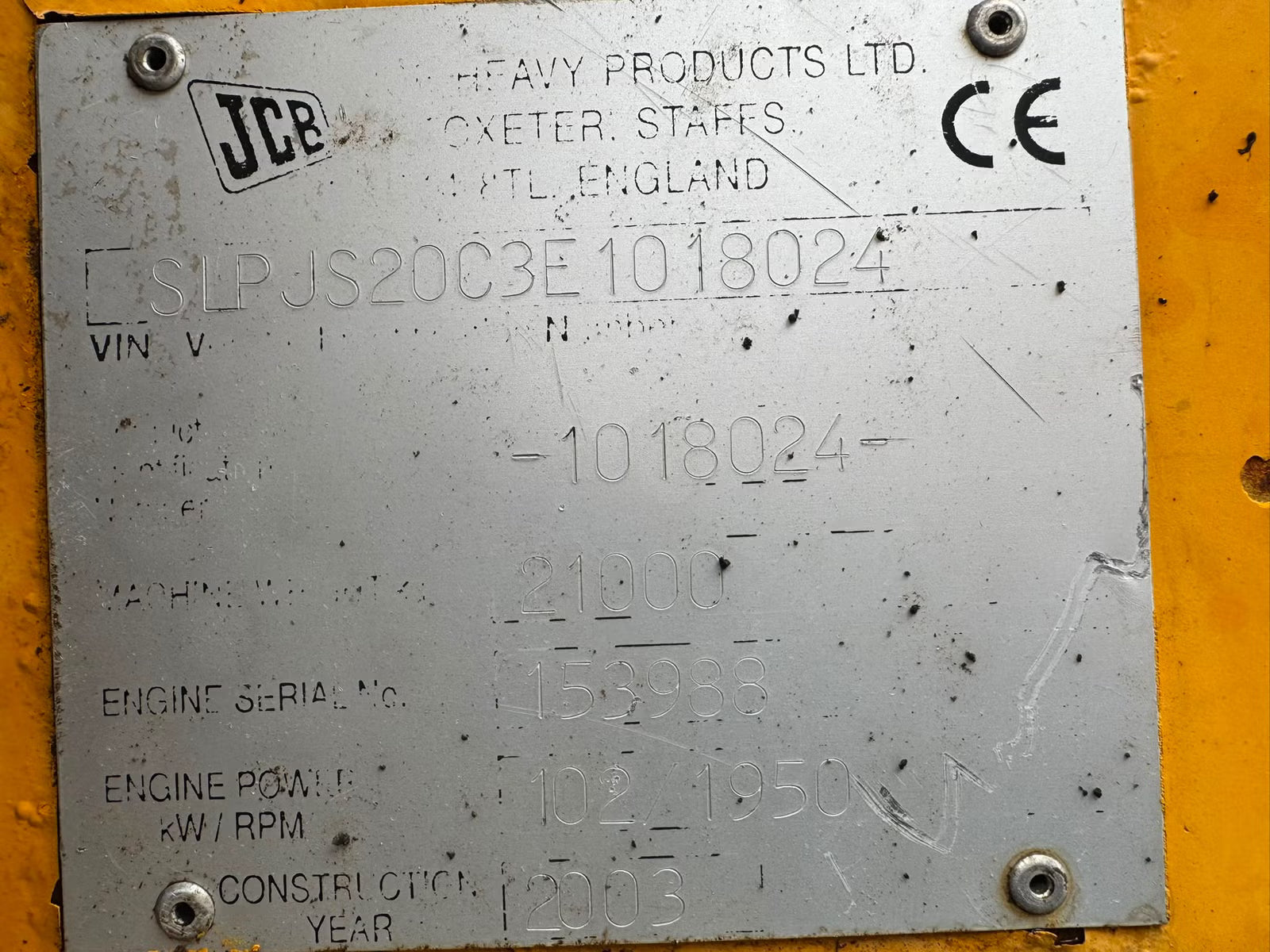 Pelle JCB 210 Fat Rotten