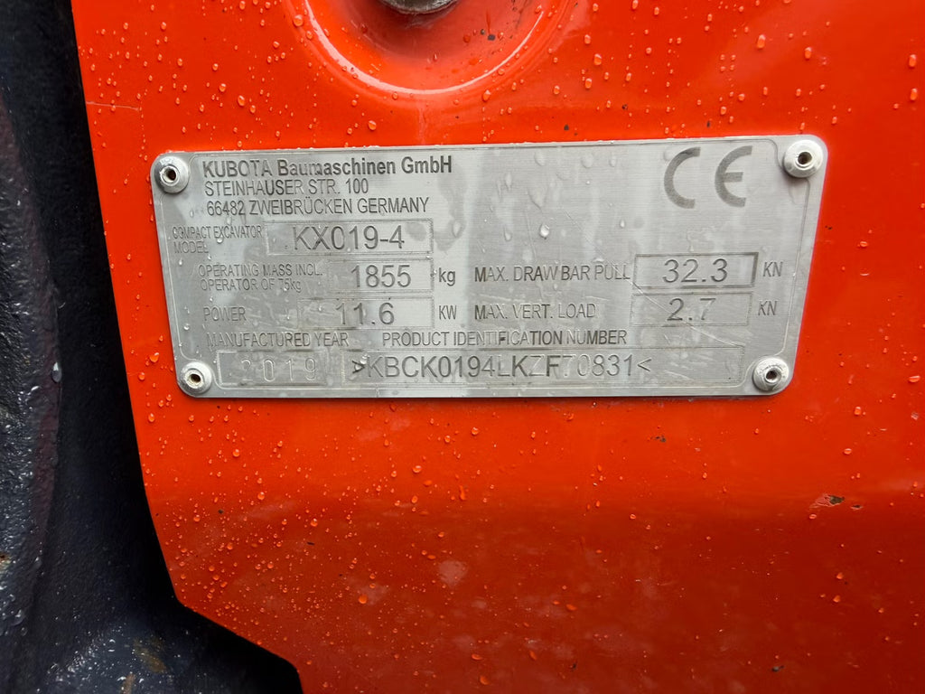 Mini Pelle Kubota KX019-4