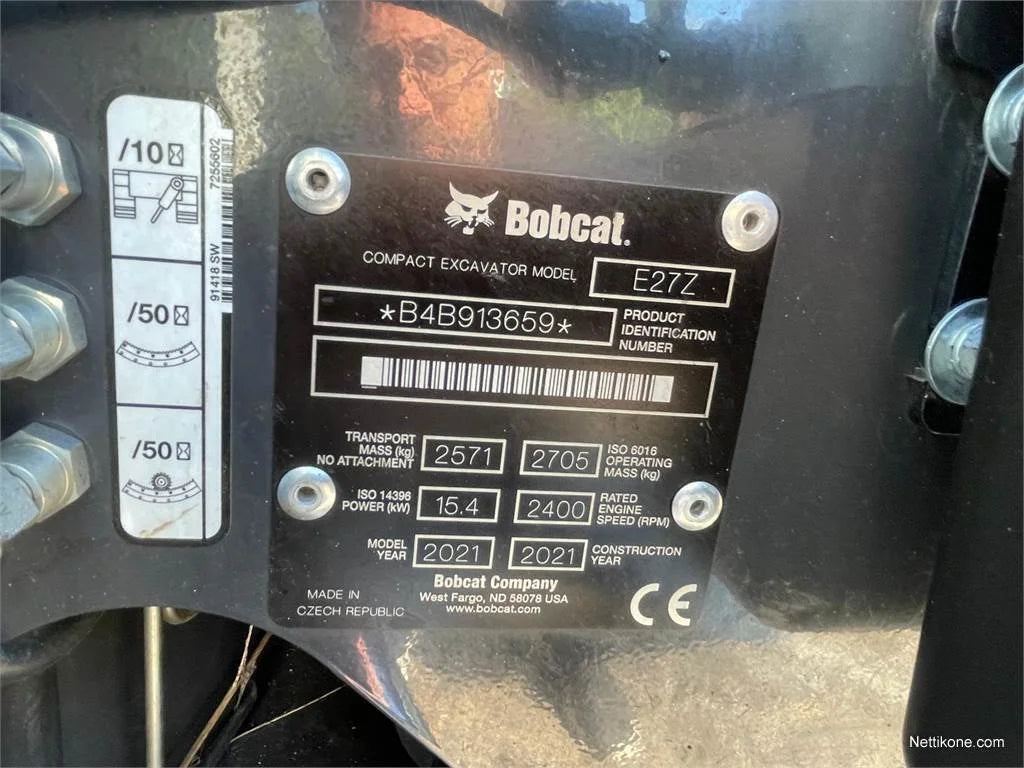 Mini Pelle Bobcat E27Z + Engcon + 4 godets