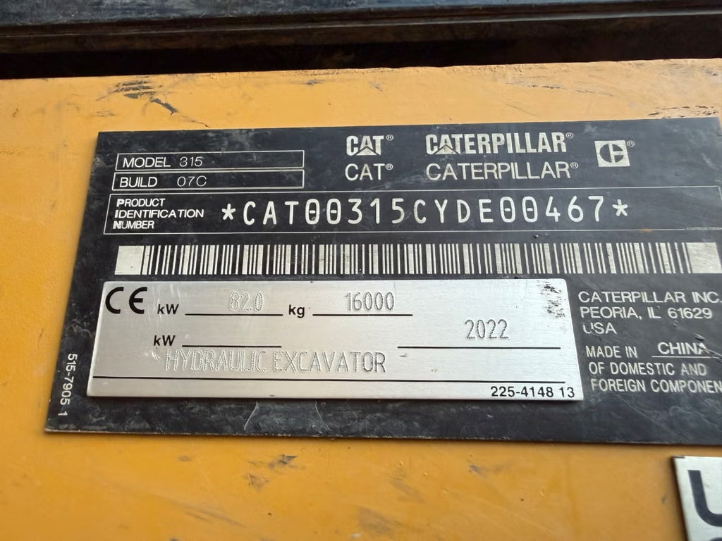 Pelle Cat 315 + Xsite Pro 3D + Inclinaison TRS14