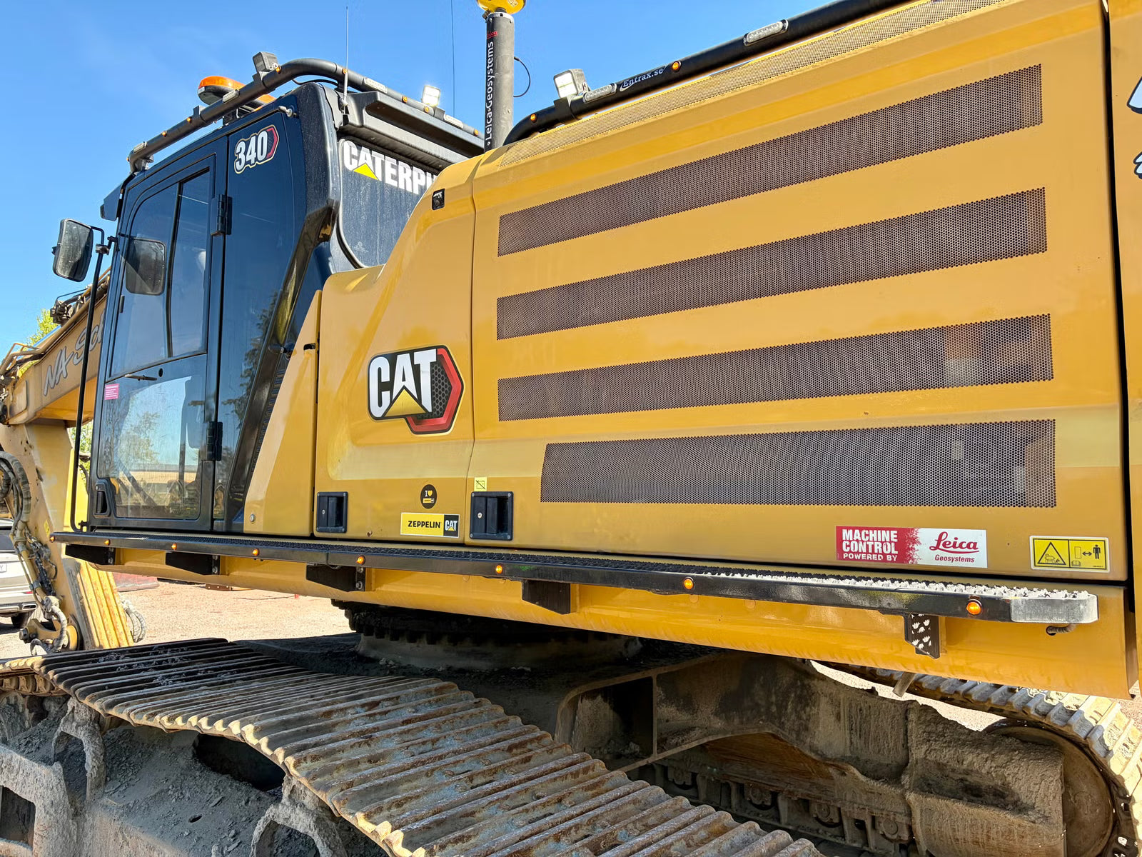 Escavadora de rastos Cat 340 de alto e largo alcance / GPS / 2 baldes