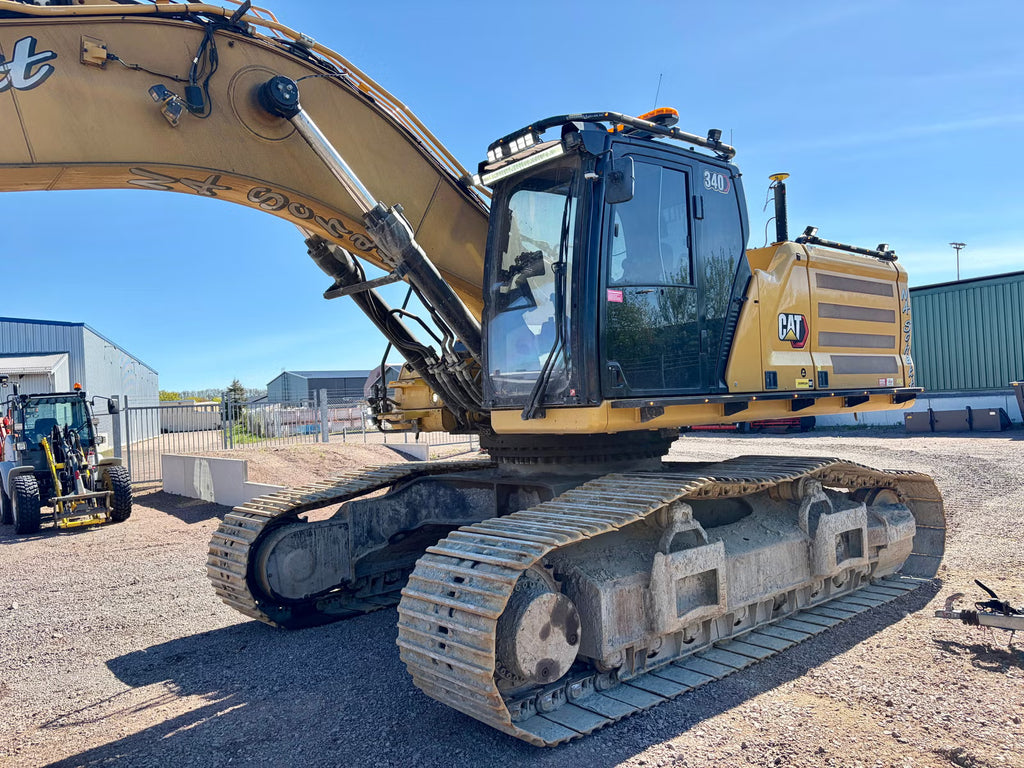 Escavadora de rastos Cat 340 de alto e largo alcance / GPS / 2 baldes