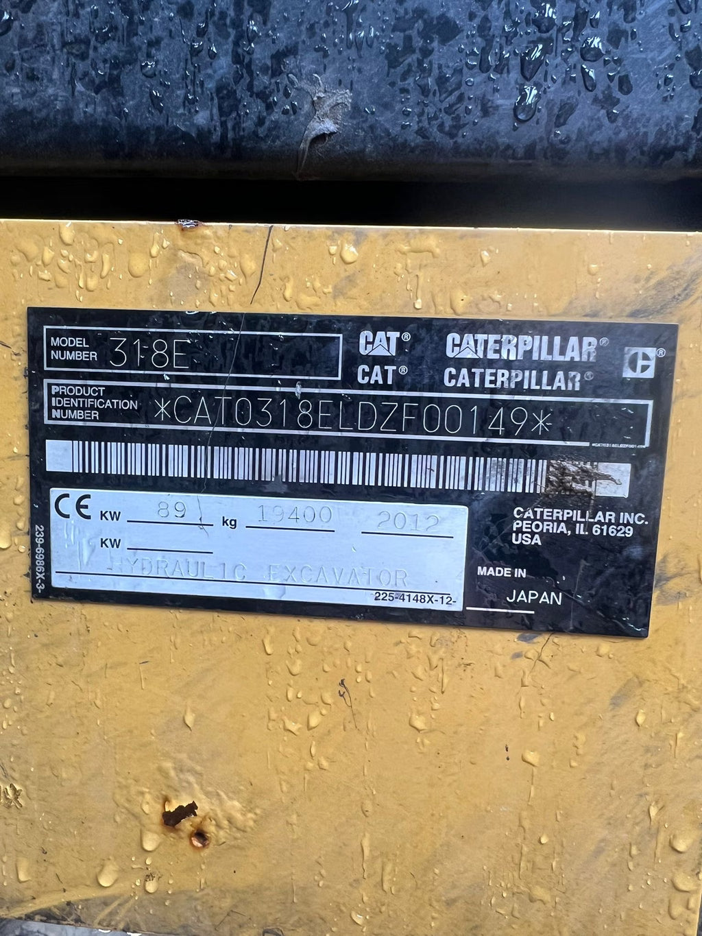 Pelle Cat 318E