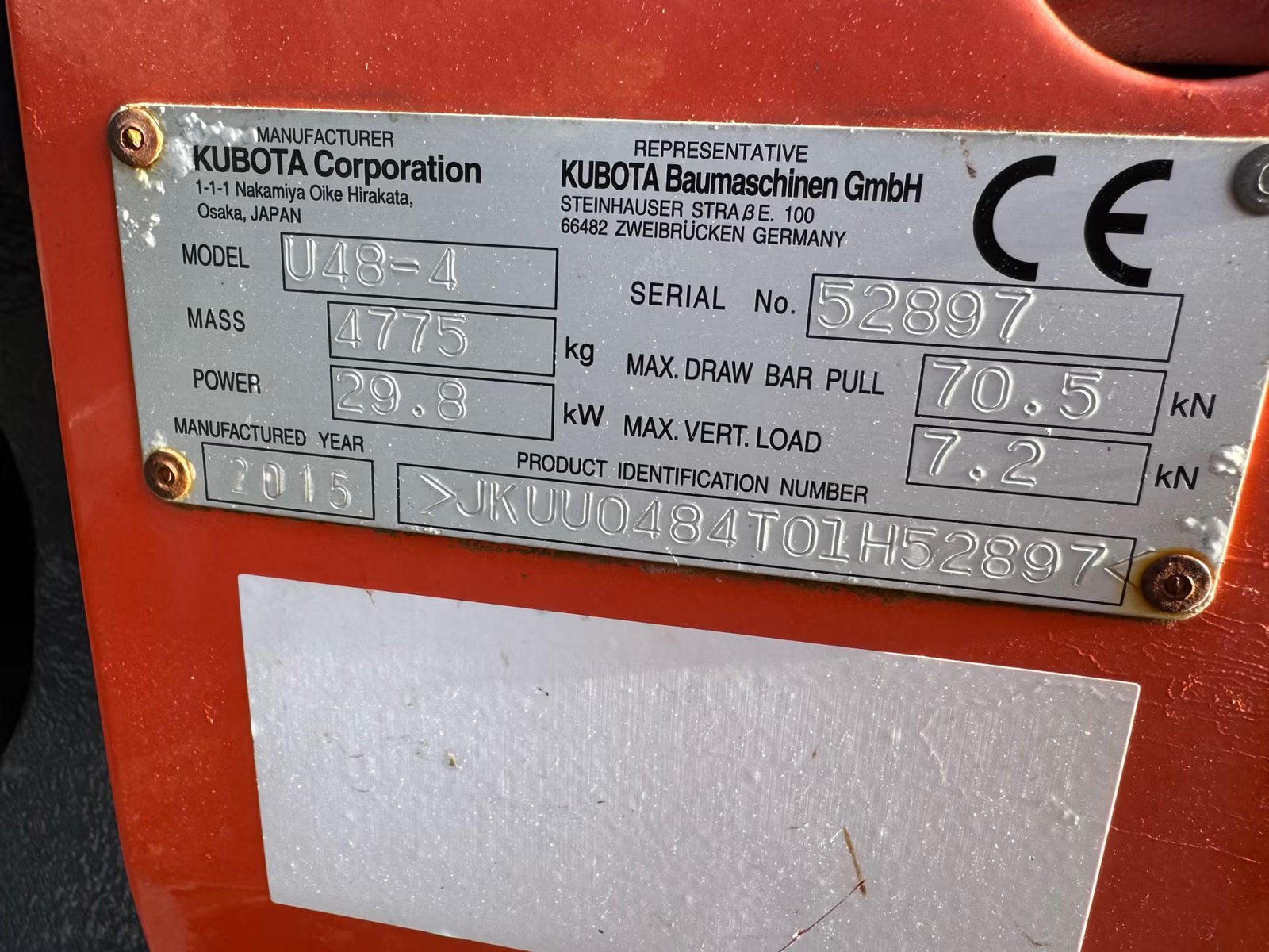 Mini Pelle Kubota U48-4